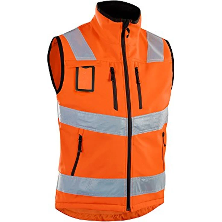 Blakläder Softshell-Weste, Arbeitsjacke Warnschutz, atmungsaktiv, wind- und wasserdicht, Größe L, gelb – Bild 2