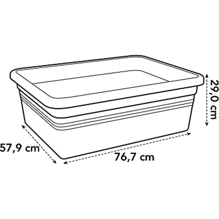 Elho Green Basics Beweglicher Garten, Übertopf für Draußen in Laubgrün, 76.7 x 57.9 x 29 cm, mit 6 integrierten Rädern, aus Recycling-Kunststoff, 100% recycelbar – Bild 4