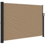 vidaXL Seitenmarkise, Sichtschutz Ausziehbar, Windschutz Sonnenschutz für Garten Balkon Terrasse, Seitenrollo Seitenwandmarkise, Taupe 140x300cm