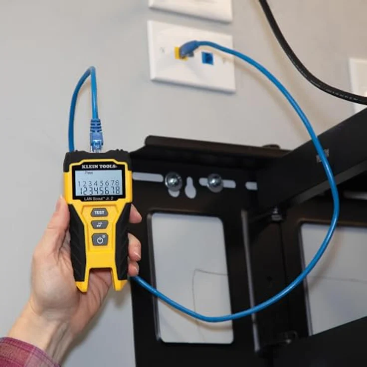 Klein Tools LAN Scout Junior 2, Multimeter und Kabeltester für CAT 5e/6/6A mit beleuchtetem Display und intuitiver Benutzeroberfläche – Bild 6