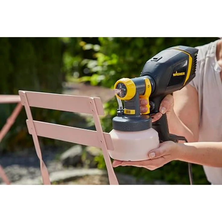 Wagner Farbsprühsystem W 150 Wood & Metal, 300 W, Förderleistung 0,14 l/min, ergonomische Spritzpistole für Holz- und Metallbeschichtungen – Bild 5