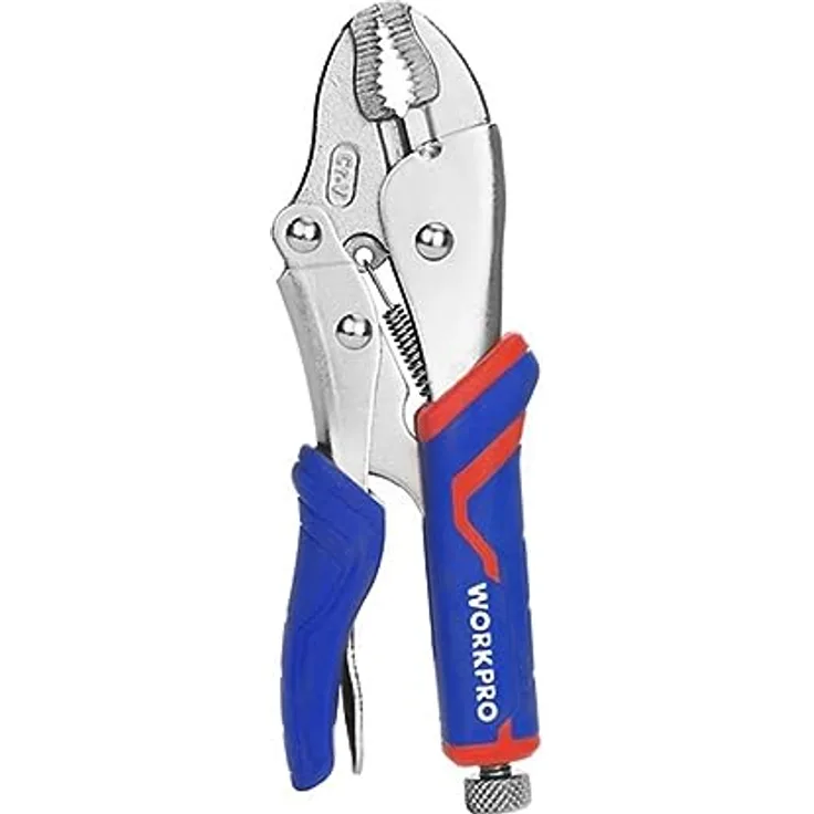 WORKPRO 250 mm CR-V gebogene Sicherungszange, Chrom-Vanadium-Stahlbacke, Druckbeständig, Drahtschneider, geschmiedet aus Hartstahl