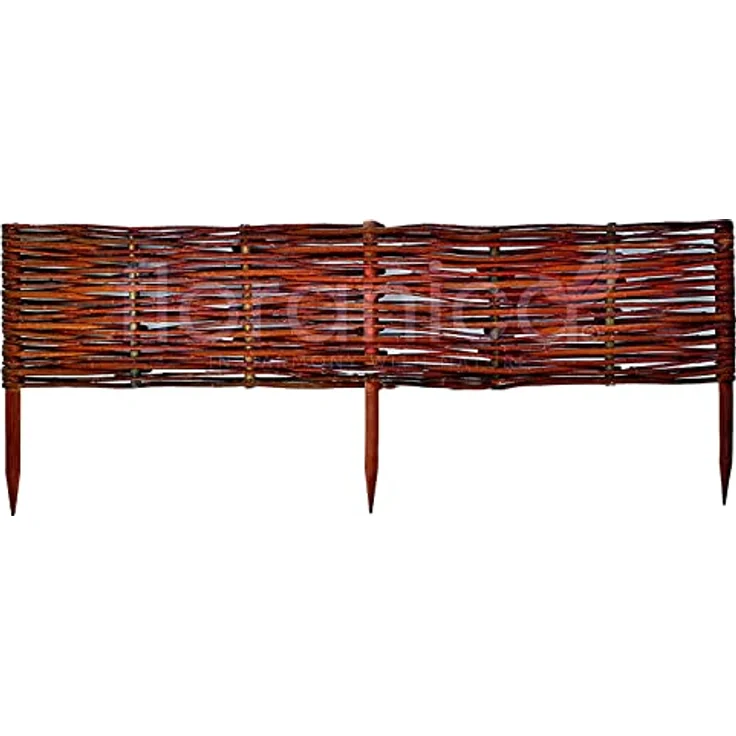 Floranica Beetabgrenzung aus Weide Beeteinfassung Holz Rasenkante Steckzaun Beetzaun 1 Stück 30cm x 100cm – Bild 1