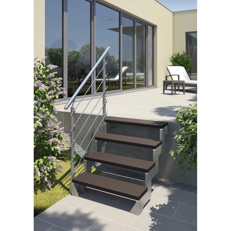 DOLLE Außentreppe Gardentop Set 4 - Starterset Steiggeländer