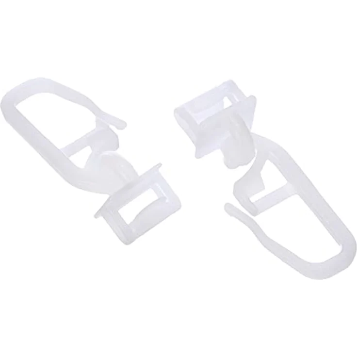 GARDINIA Klickgleiter mit Gardinenhaken (Faltenlegehaken), Für Vorhangschienen GE und P2Ü, Kunststoff, Weiß, 50 Stück – Bild 3