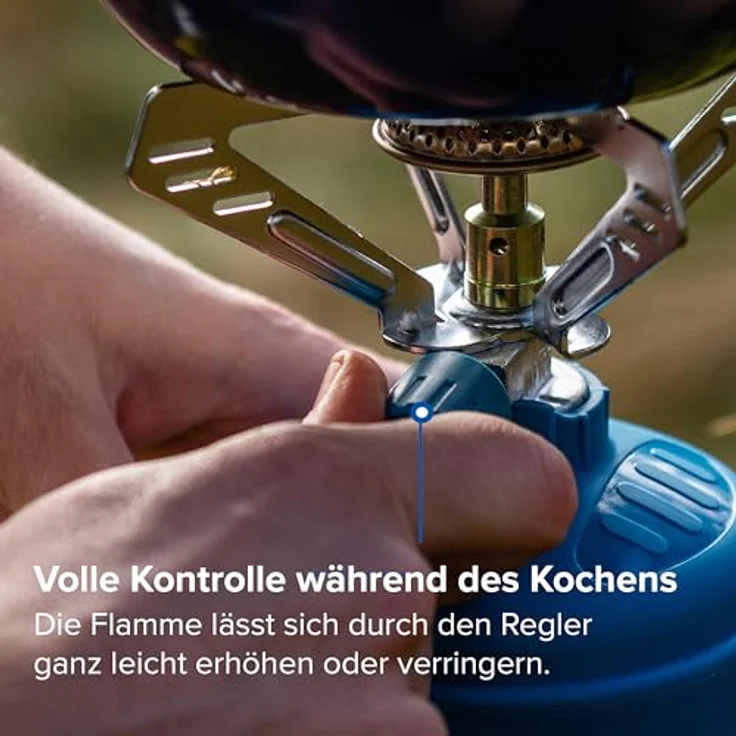 Campingaz Gaskocher Camping 206 S, robuster Gaskocher mit Kunststoffglocke, Ø 13,5 x 19 cm, 1,25 kW, ideal zum Campen und Wandern – Bild 6