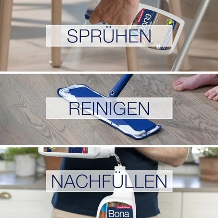 Bona Parkettreiniger Sprühflasche 1 Liter – Bild 5