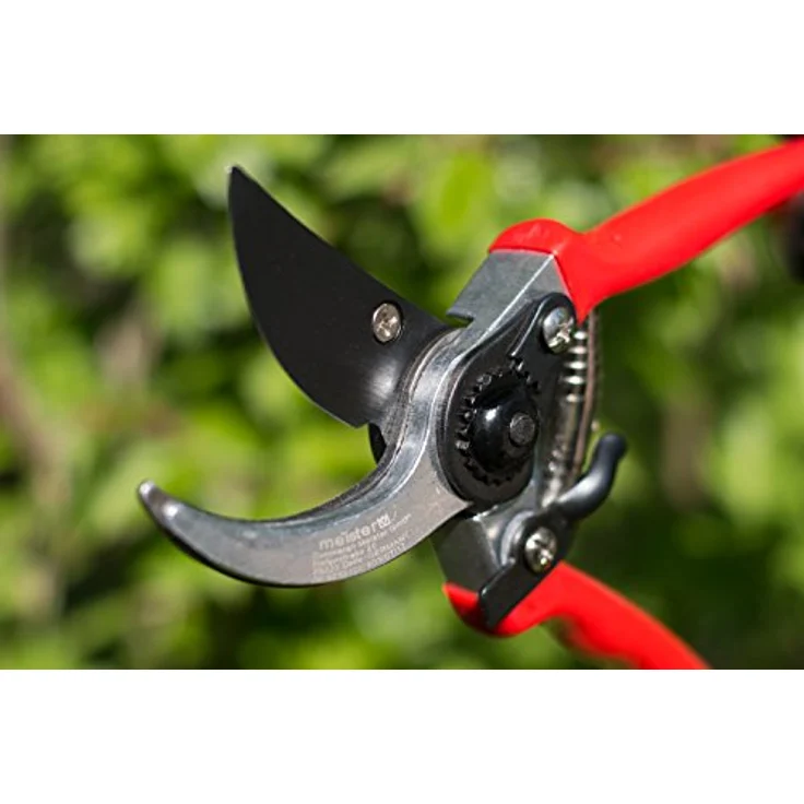 Meister Gartenschere mit Bypass-Klinge - Antihaft-Beschichtung - Geeignet für weiches Gehölz und Frischholz - Für präzise Schnitte - Rosenschere - Rebschere - Floristenschere - Bypass-Schere - 9719100 Rechtshänder mittelgroß – Bild 3