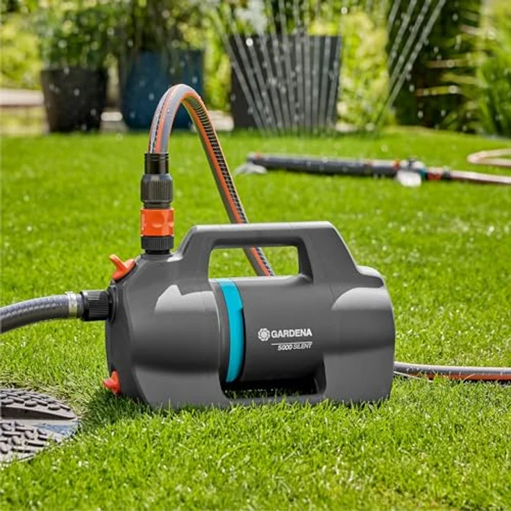 Gardena Wasserpumpe 5000 Silent, Gartenpumpe mit 5000 l/h Fördermenge, geräuscharm und zuverlässigem Betrieb – Bild 2