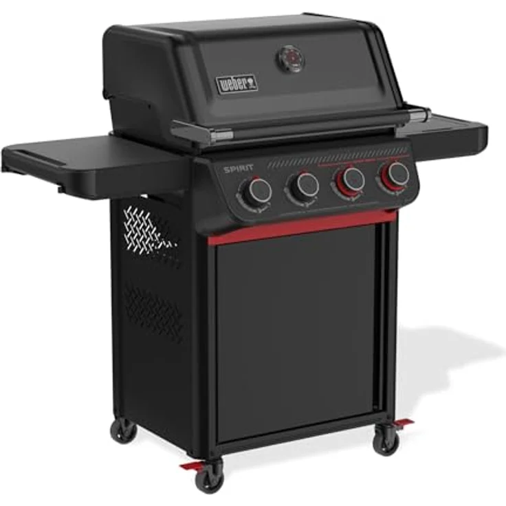 Weber Spirit E-425C STEALTH Gasgrill, Stealth Edition mit 4 Brennern, schwarz, inkl. Sear Zone und Gourmet BBQ System kompatibel – Bild 3