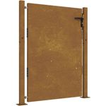 vidaXL Gartentor, Cortenstahl, rostig, abschließbar, 105 x 130 cm