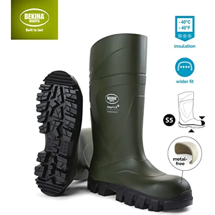 Kerbl Bekina Steplite XCI Winter, Sicherheitsstiefel S5, metallfreier Zehenschutz, rutschhemmend, bis -40 °C, Größe 44 – Bild 4