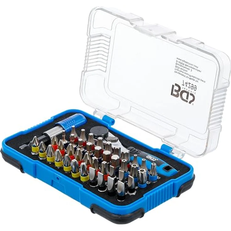 BGS technic Bit-Set Color-Bit-Satz, 43-teilig mit 1/4" Bit-Knarre und ergonomischem Griff, Farbleitsystem – Bild 6