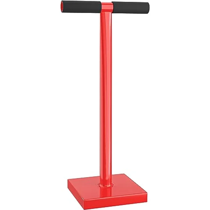 Bodenverdichter 11,5 kg aus Stahl, mit 20x20 cm Grundplatte und T-Griff zum Verdichten – Bild 2