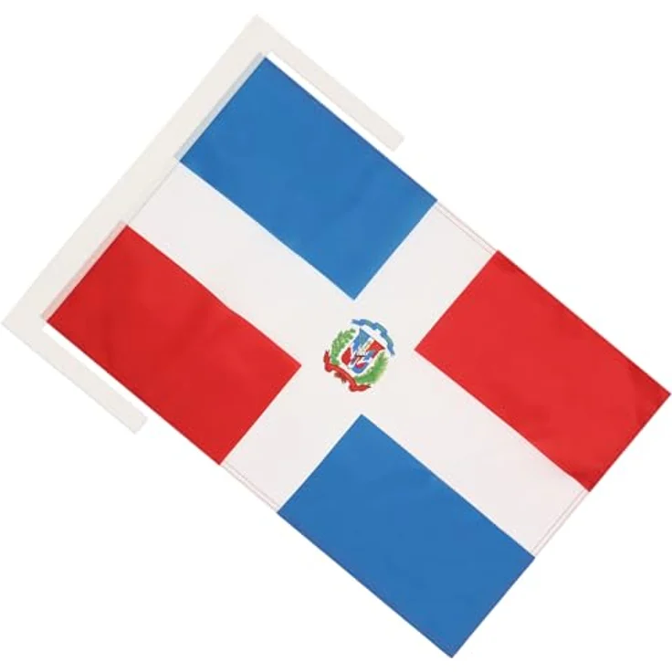 AZ FLAG Dominikanische Republik Flagge, 45 x 30 cm, Polyester 100D mit Kordel, verstärkte Ecken, neu und originalverpackt – Bild 2