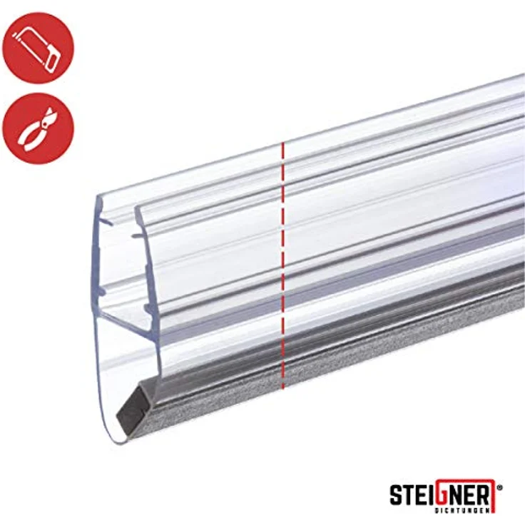 STEIGNER Magnetduschdichtung UKM03, 201cm, für Glasstärke 3,5/4/5mm, 100% wasserdicht, schimmel- und kalkresistent, einfache Montage – Bild 3