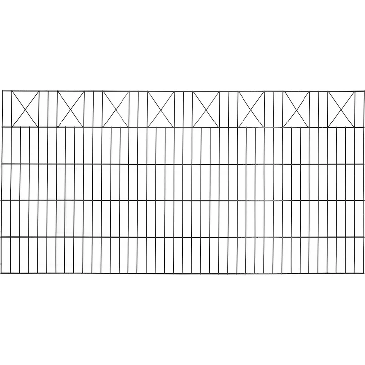 JUNGELMAR Comfort-DSM Dekor X 2000X1000 mm, anthrazit, stabile Doppelstabmatte mit ansprechendem Design
