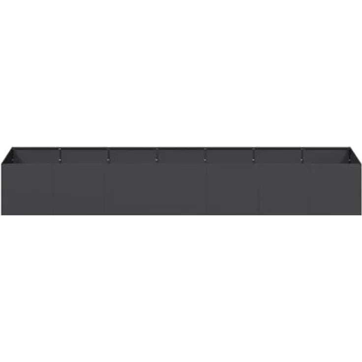 "vidaXL Hochbeet Pflanzkübel Schwarz 280x80x40 cm Stahl - Großzügiger Raum für Pflanzen, robuste Konstruktion, modernes Design" – Bild 4