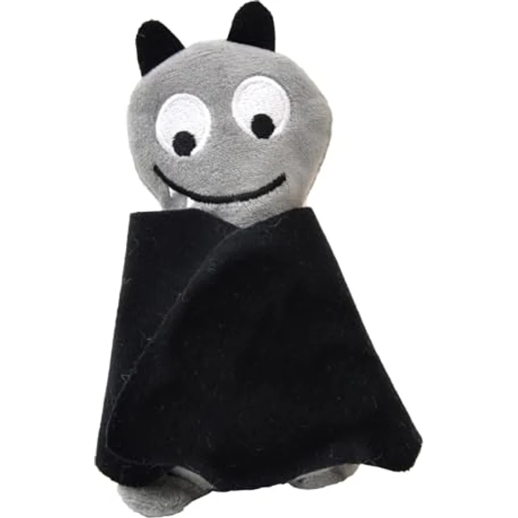 Aumüller Fledermaus Frido, Tierkuscheltier Katzenspielzeug mit Baldrianfüllung und raschelndem Öko-Dinkelspelz, 23 x 15 x 3,5 cm – Bild 2