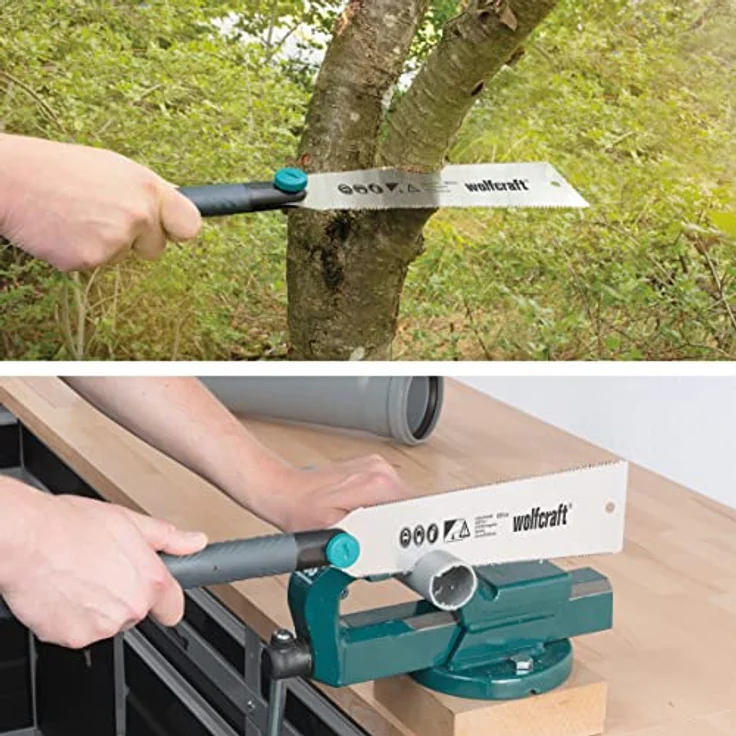 wolfcraft Japansäge 6951000 beidseitig verzahnte Ryoba Handsäge ideal für die Bearbeitung von Holz und Kunststoff 240mm Sägeblatt – Bild 4