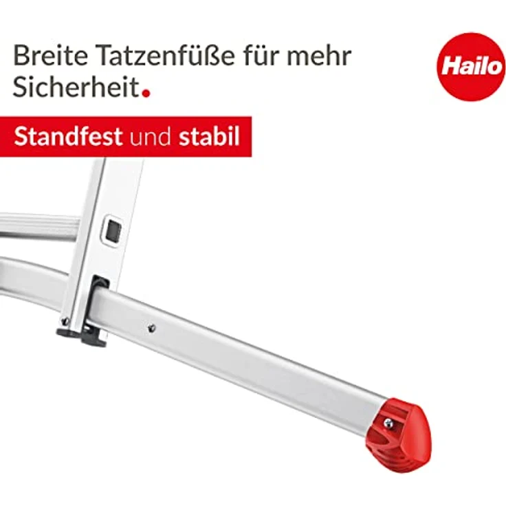 Hailo Sprossenschiebeleiter S110 Pro, Trittleiter mit 2x12 Sprossen – Bild 9