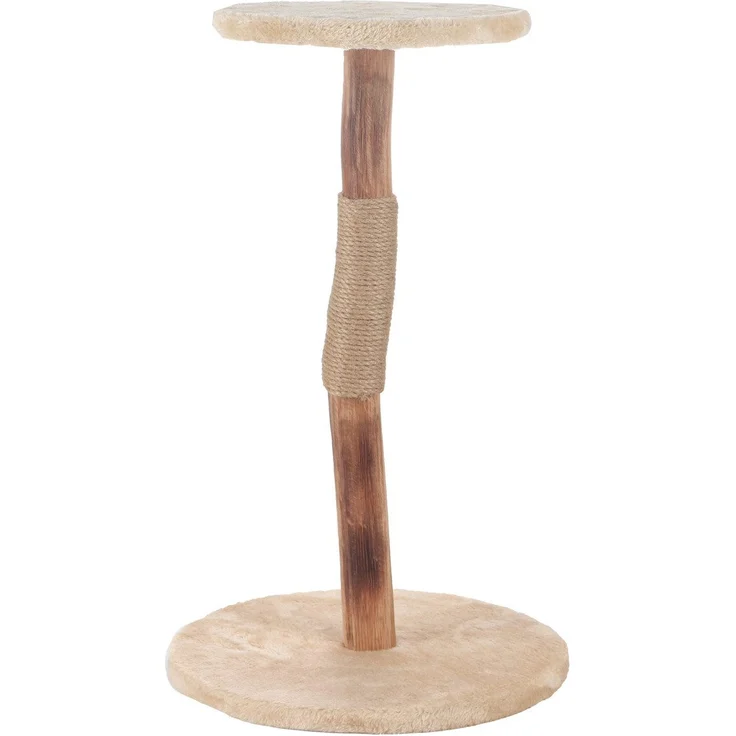 DUVO+ Kratzbaum Noah Natural Wood beige, Naturholz, 50 x 50 x 66 cm, stabiler Katzenkratzbaum