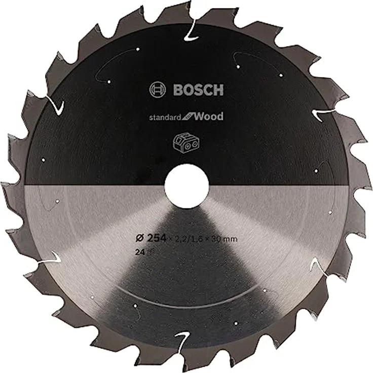 Bosch Professional 1x Kreissägeblatt Standard for Wood (für Holz, Sägeblatt Ø 254 x 30 mm, 24 Zähne, Zubehör Akku Kreissäge) – Bild 2