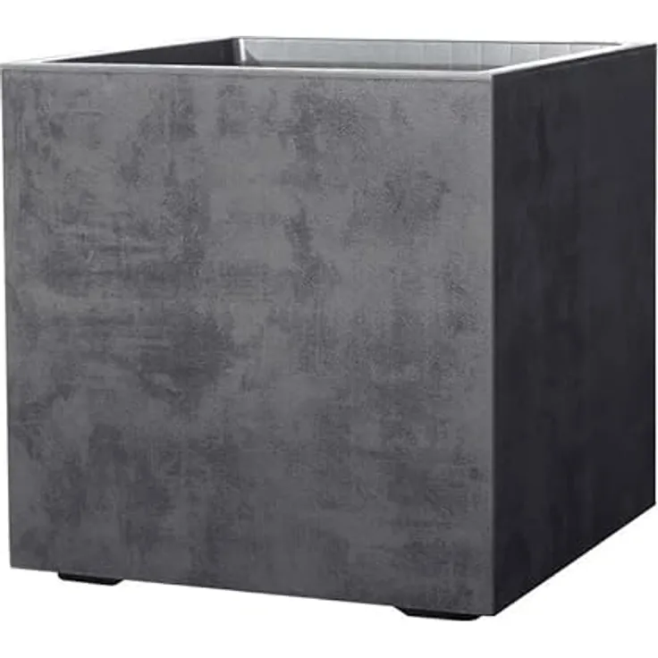 Deroma Pflanzkübel Millenium, viereckiger Kunststoff Pflanztopf, anthrazit, 49 cm, 80 Liter Volumen, UV-beständig und winterfest