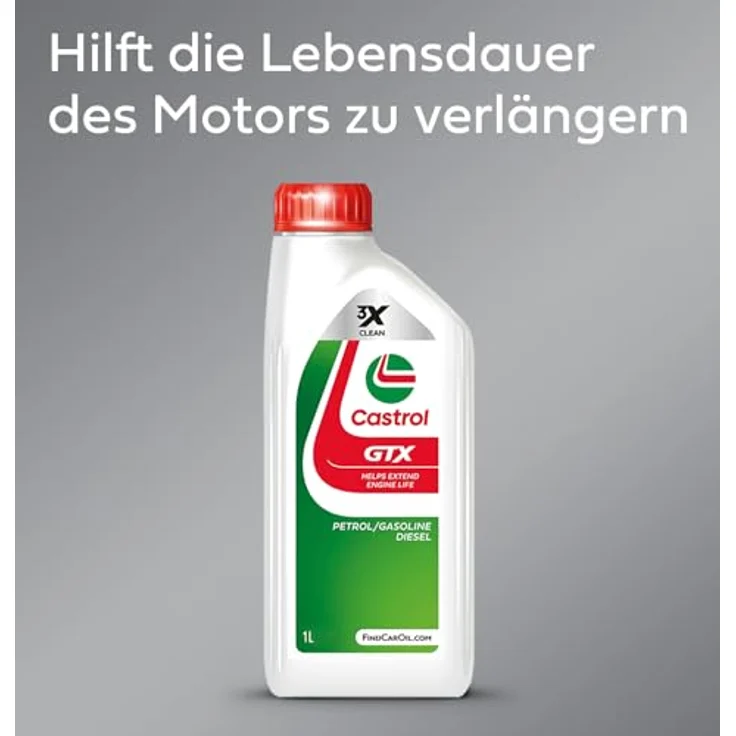Castrol GTX Ultraclean 10W-40, Mehrbereichsöl mit 50% höherem Schutz vor Schlammbildung, 1 l – Bild 5