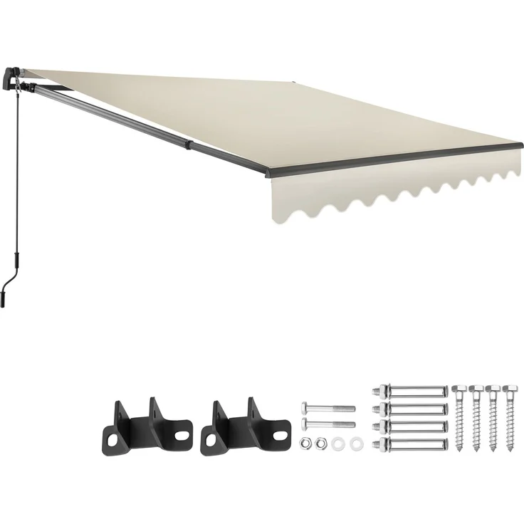 Tectake Gelenkarmmarkise Ornella, UV-Schutz 50+, verschiedene Größen inkl. Wandhalterung