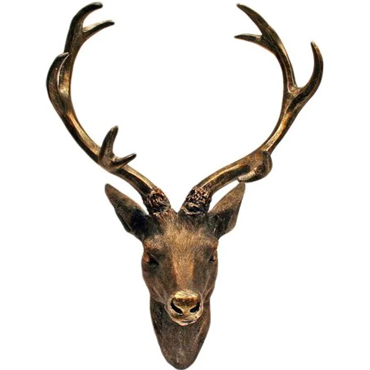 Deko Hirschgeweih in Bronze 20 x 12 x 30 cm – Bild 2