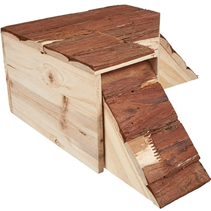 Kerbl Nagerhaus mit Rampen NATURE 34 x 34 x 15 cm, ohne Rampen 25 x 25 x 15 cm – Bild 2