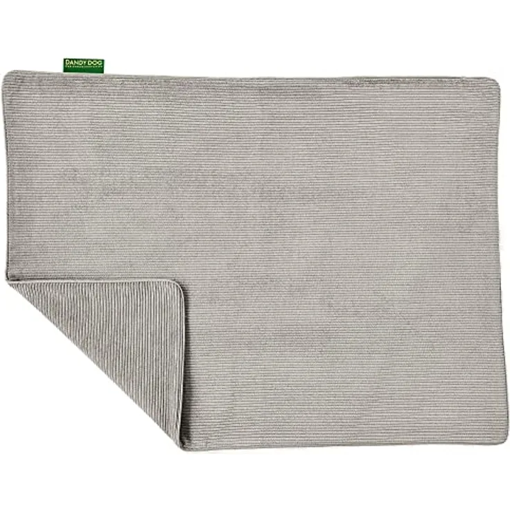 Dandy Dog Hundedecke Relax Grey - waschbar Kuschelig robuster Samtcord hochwertige Qualität Made in Germany - Größe L