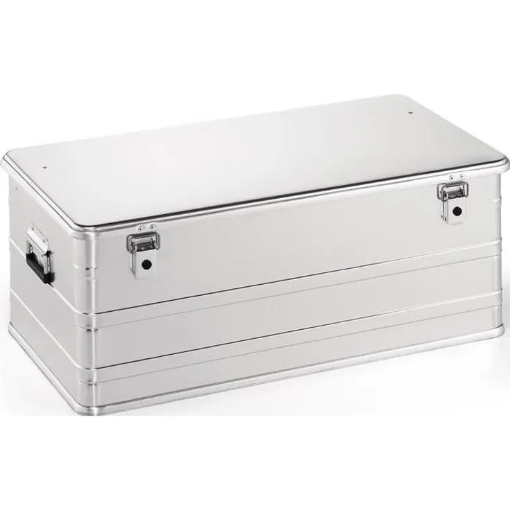 HP Autozubehör Werkzeugkoffer Aluminiumbox 140l mit Klapphebelverschlüssen, L902xB495xH367mm, korrosions- und wetterbeständig, mit Bohrungen für Schloss