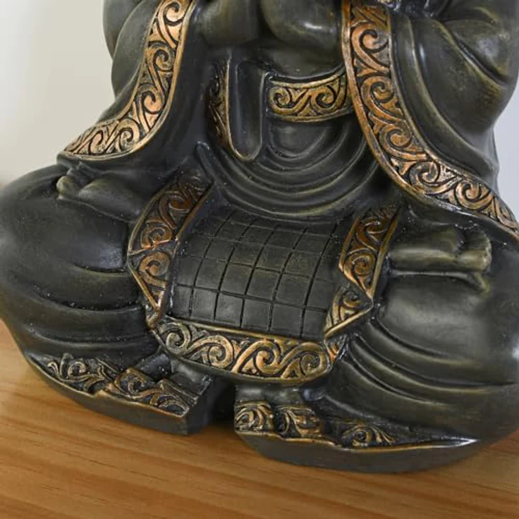 zen Light Große Statue Buddha Vermittlung, Kunstharz, Bonze, 15 x 24 x 37.5 cm – Bild 9
