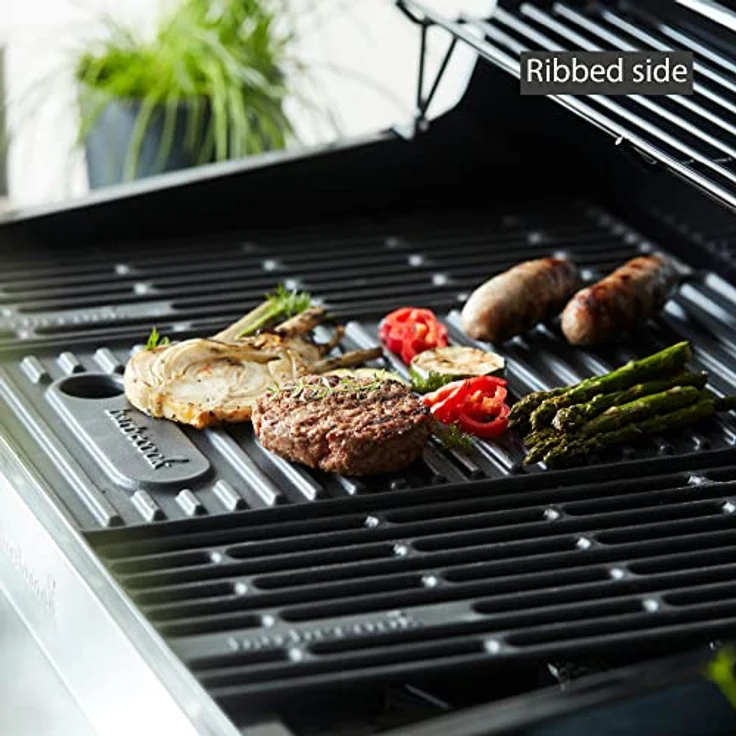 Barbecook Grillplatte, Gusseisen, für Barbecook Brahma, rechteckig, 42 x 24 cm – Bild 5