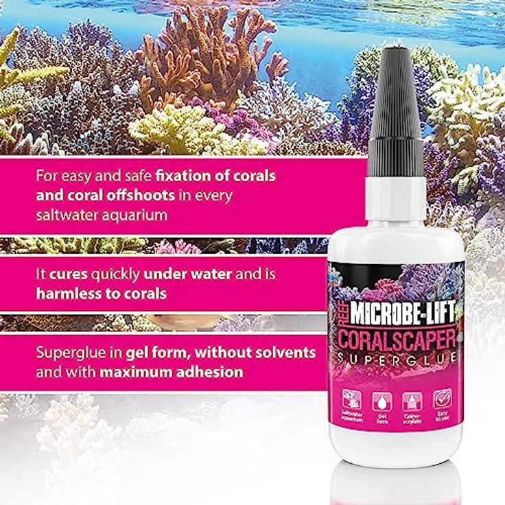 MICROBE-LIFT Coralscaper - 50 g - Korallenkleber Gel für schnelles & ergiebiges Verkleben von Korallen in Meerwasseraquarien, fest & zuverlässig – Bild 2