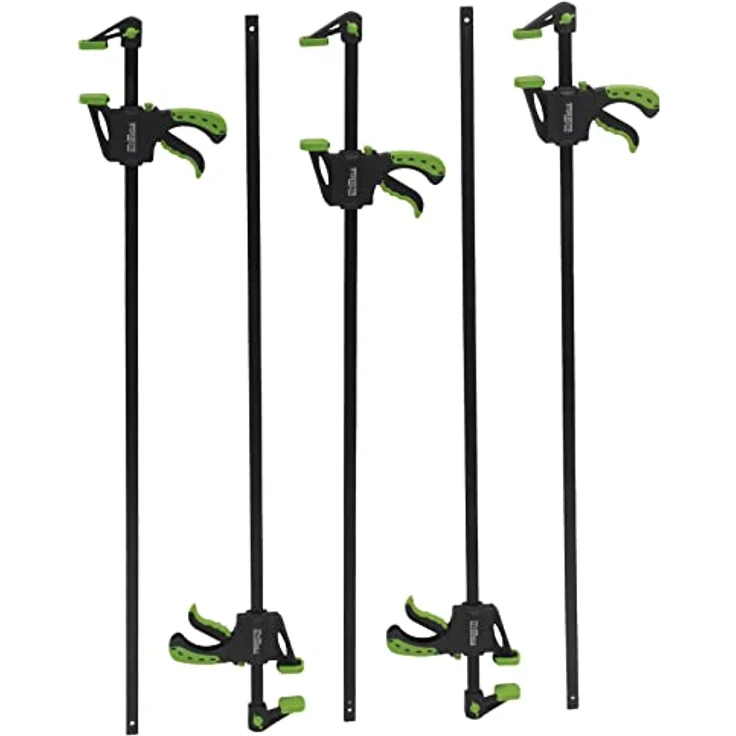 TrutzHolm 5x Einhandzwinge für z.B. Türrahmen 5er Set mit Soft-Grip-Griffen 60x900 mm – Bild 1