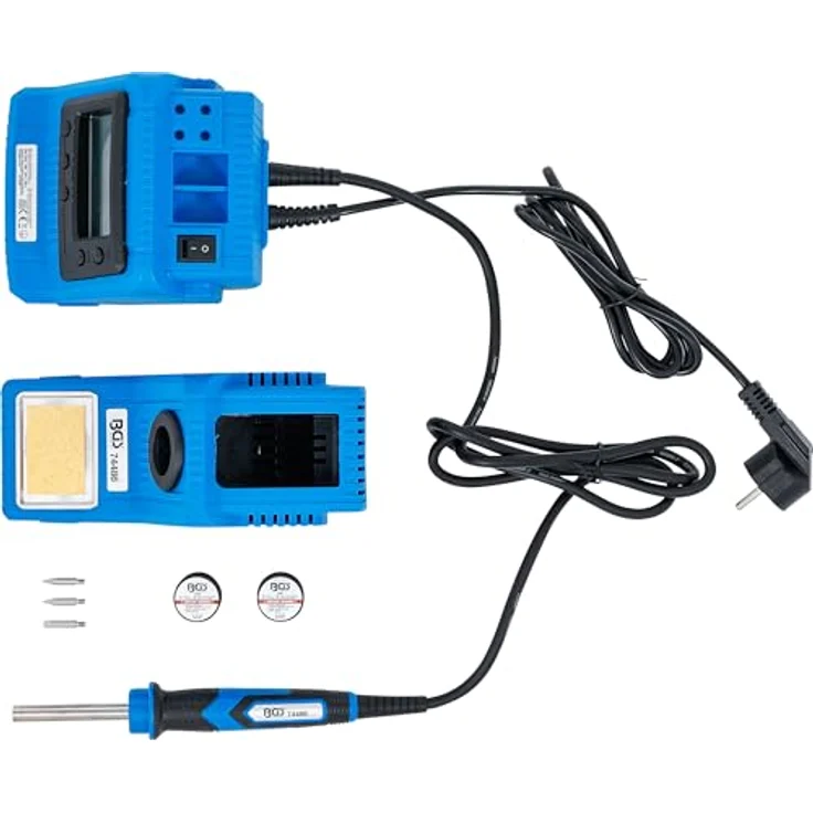 BGS Elektro-Lötkolben-Station | digital | 60 W, zuverlässiger Begleiter für Lötarbeiten | ergonomisches Design, blau – Bild 5