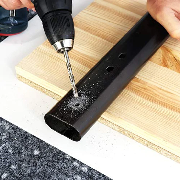 S&R Universalbohrer-Set, 7-teiliges Set mit hochwertigen Karbid-Bohrern für Stein, Holz & Fliesen, Größen 4-12 mm für Metall, Kunststoff, Mauerwerk & Leichtbeton – Bild 2