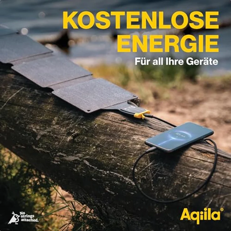 AQIILA Solarpanel Sunbird P21, 21 W, faltbar, USB-C, IP67, schwarz – Bild 3