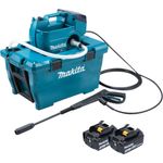 Makita DHW 080 F2K Akku Hochdruckreiniger 36 V (2x 18 V) 80 bar 380 l/h Brushless + 2x Akku 3,0 Ah - ohne Ladegerät, Transportbox mit 50-Liter-Wassertank