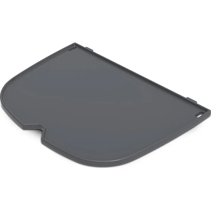 Weber Grillplatte, einseitige Plancha aus porzellanemailliertem Gusseisen für Q3000N-Serie, antihaftbeschichtet, gleichmäßige Wärmeverteilung