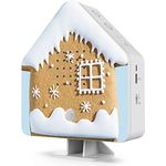 Northpoint Weihnachtsmelodie-Box Lebkuchenhaus Wintermelodien Weihnachtssounds Box Bewegungsmelder Licht Aufladbar mit Wandhalterung