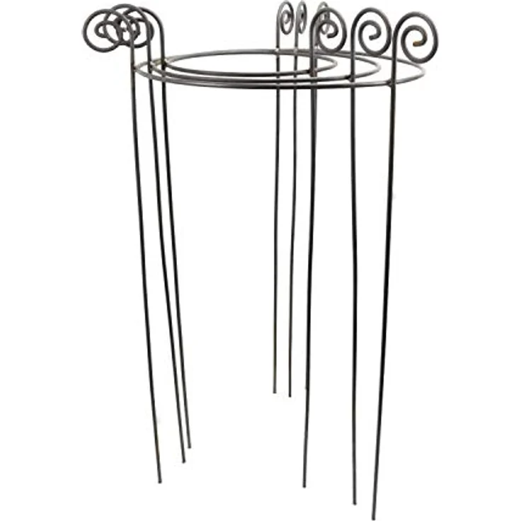 Hirsch Terracotta Staudenhalter BODO rund Ø 50 cm Höhe 95 cm Vollmaterial stabil Rankhilfe Pflanzenstütze – Bild 4