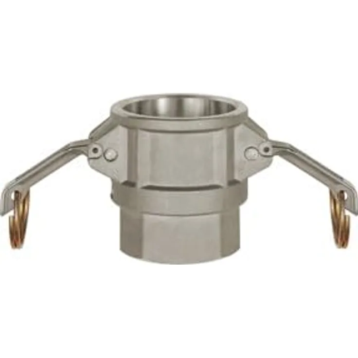 RIEGLER Kamlok-Schnellkupplungsdose, Typ D mit IG, Aluminium, G 1 1/4, für Stecker-Ø 45 mm, max. 16 bar, bis 68 °C