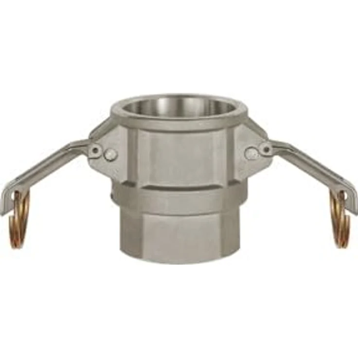 RIEGLER Kamlok-Schnellkupplungsdose, Typ D mit IG, Aluminium, G 1 1/4, für Stecker-Ø 45 mm, max. 16 bar, bis 68 °C – Bild 1