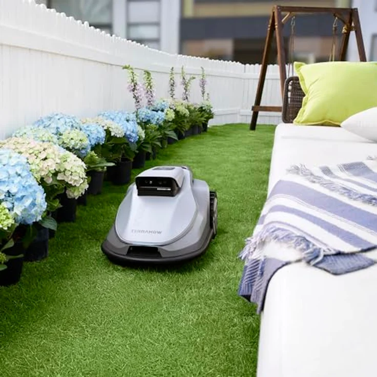 interpick Terramow V1000, Mähroboter ohne Begrenzungskabel mit KI-Bilderkennung und Hinderniserkennung, für Gärten bis 1200m² – Bild 2