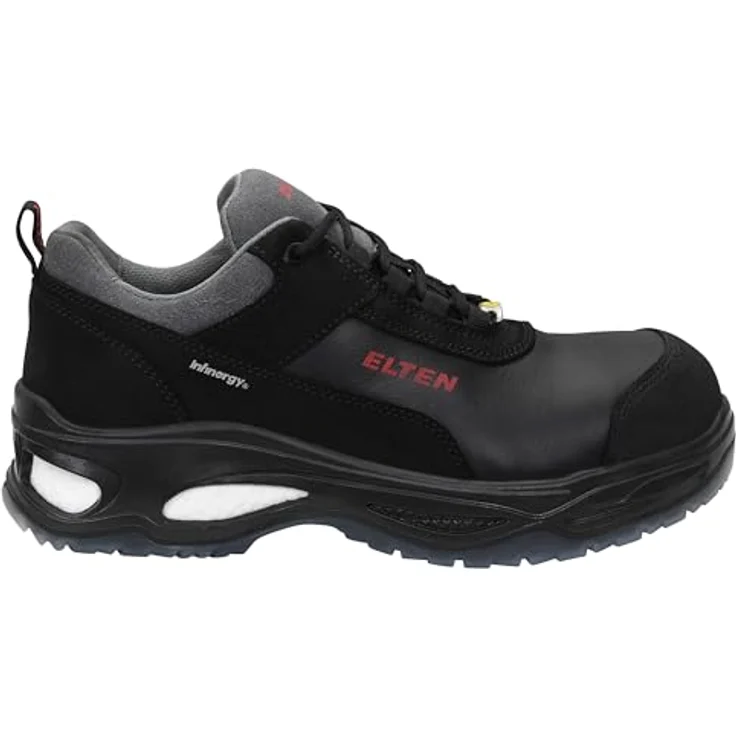 ELTEN MILES Low ESD S3 Sicherheitsschuh, Rindleder/Hydrophobiertes Nubukleder, ESD-fähige Sohle, grau – Bild 3