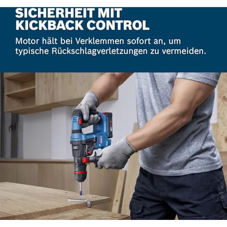 Bosch Professional Akku-Bohrhammer GBH 18V-18 X, ONECHUCK, inkl. Tiefenanschlag, l-boxx, bürstenloser Motor, 18V – Bild 4